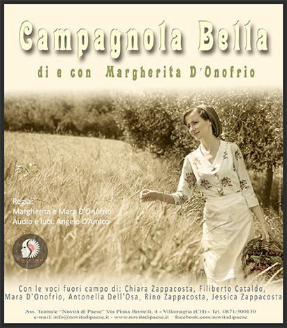 Locandina di Campagnola bella monologo di Margherita D'Onofrio